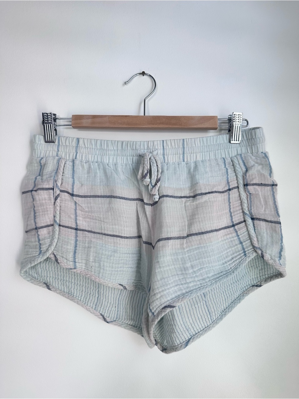cloth & stone Soft Pastel Blue Cotton Gauze Shorts Size Small